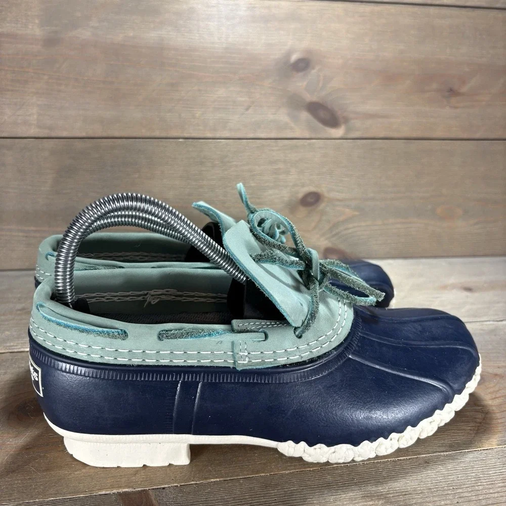 Ll bean moc boots womens size 7 shoes blue green waterproof snow shoes